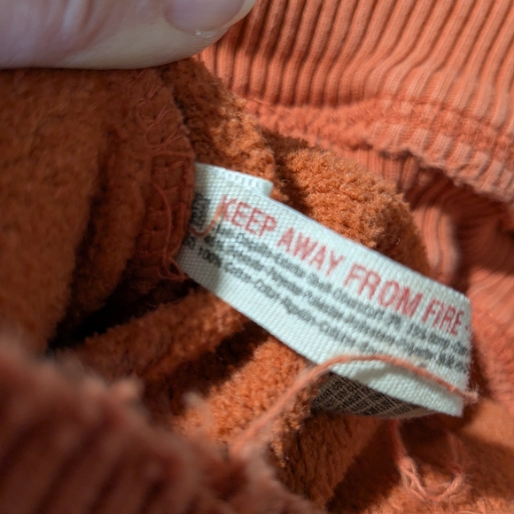 Free People Movement Deconstructed Orange Oversize Boyfriend Sweatshirt Hoodie S - Picture 12 of 12